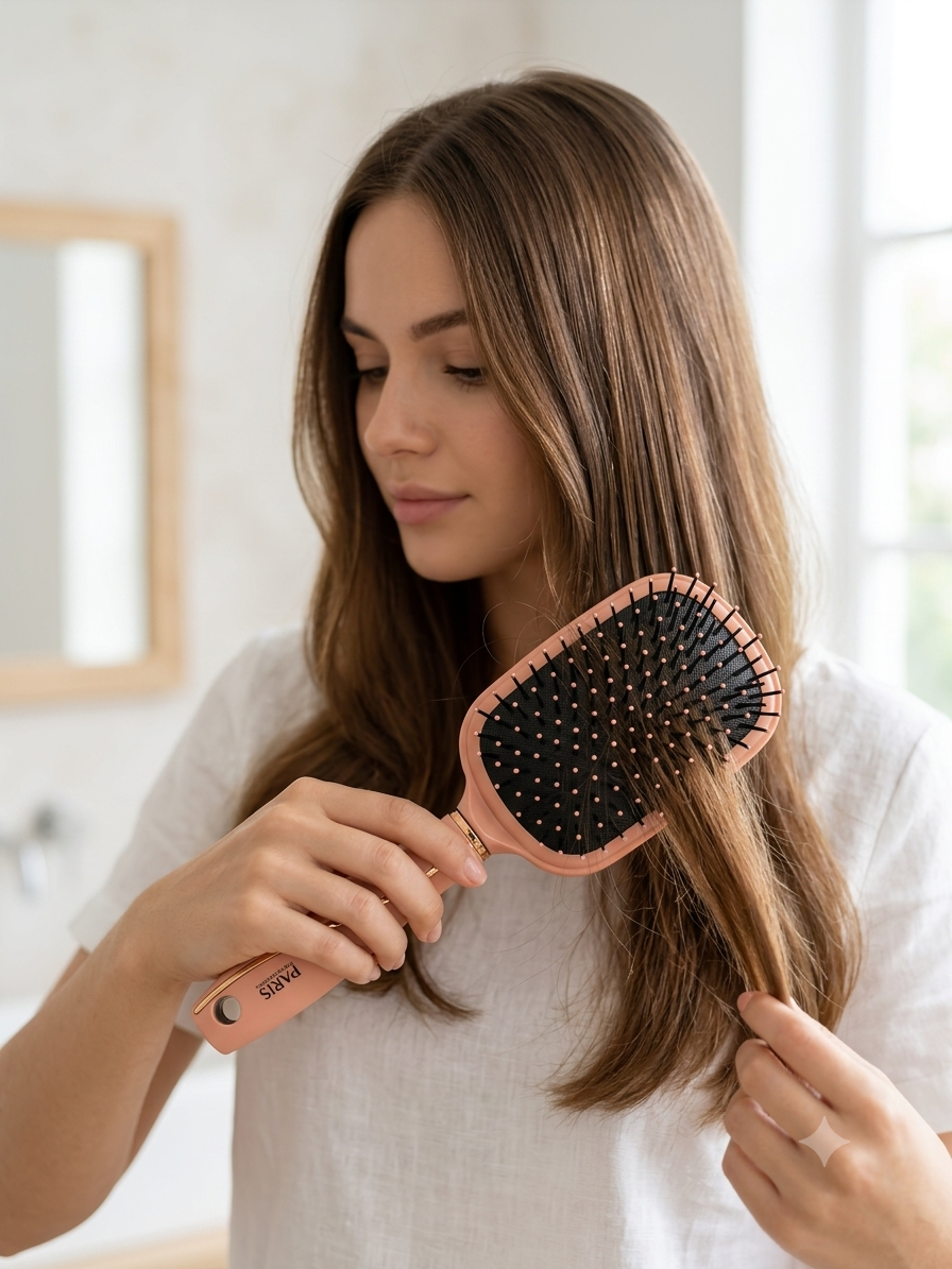 PARIS Professional Detangling Hair Brush | Anti Frizz Paddle Brush for Women & Men