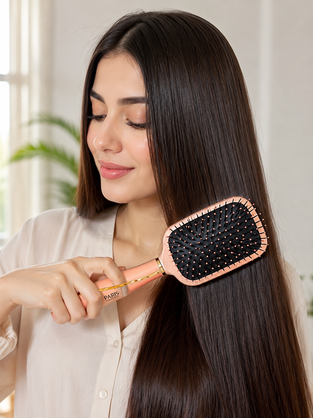 PARIS Professional Detangling Hair Brush | Anti Frizz Paddle Brush for Women & Men