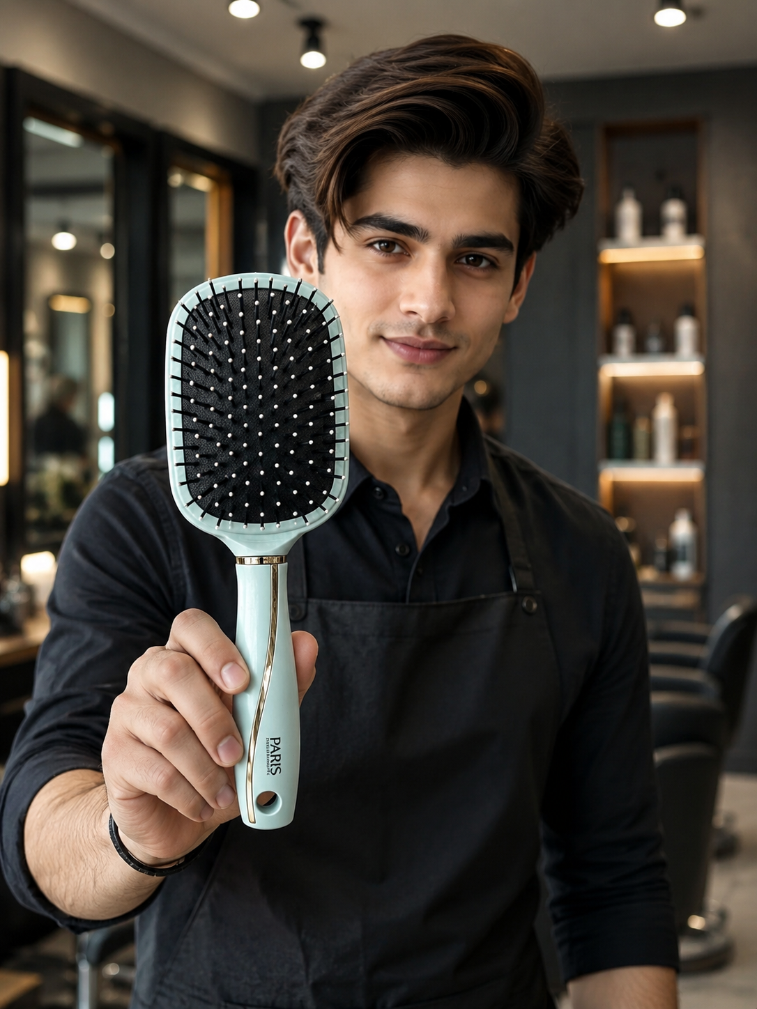 PARIS Professional Detangling Hair Brush | Anti Frizz Paddle Brush for Women & Men