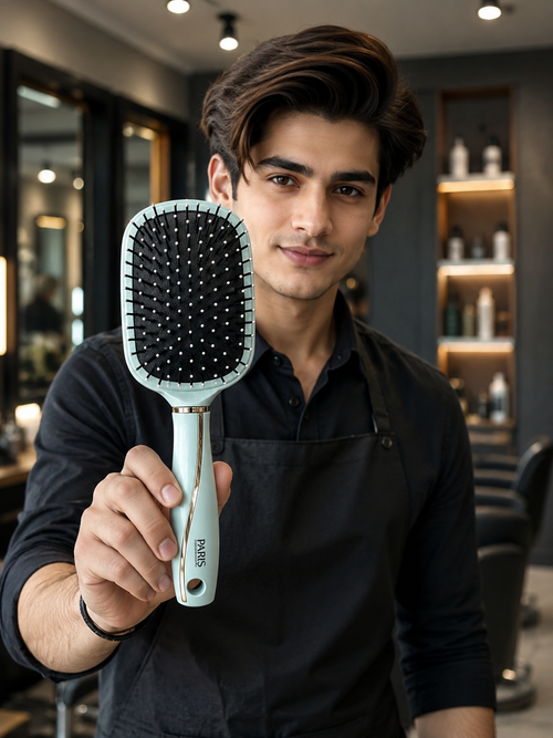 PARIS Professional Detangling Hair Brush | Anti Frizz Paddle Brush for Women & Men